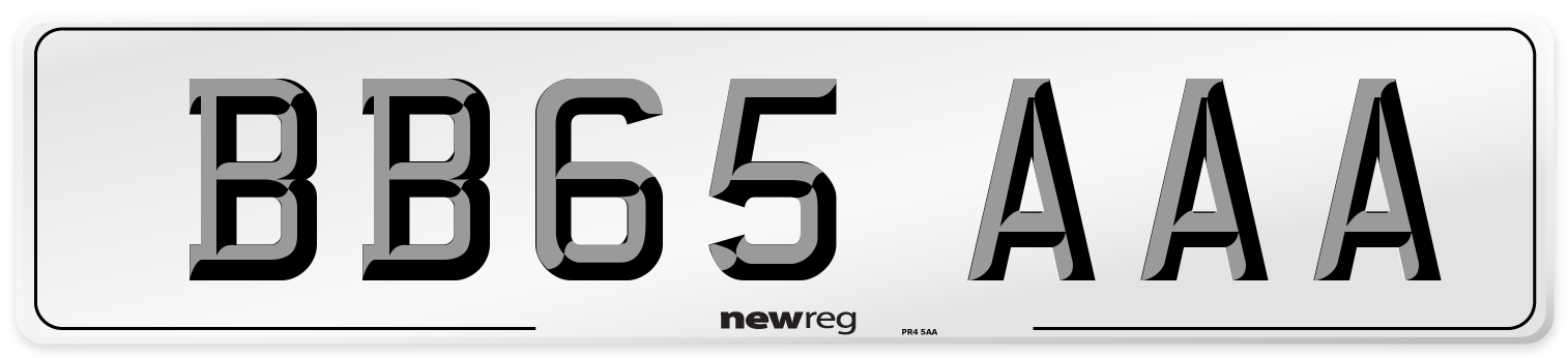 BB65 AAA Number Plate from New Reg